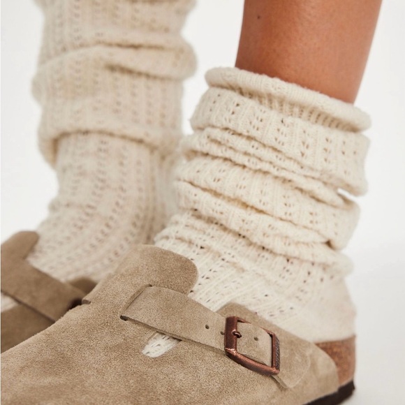 Birkenstock Suede Clog Mules in Taupe - Picture 2 of 5